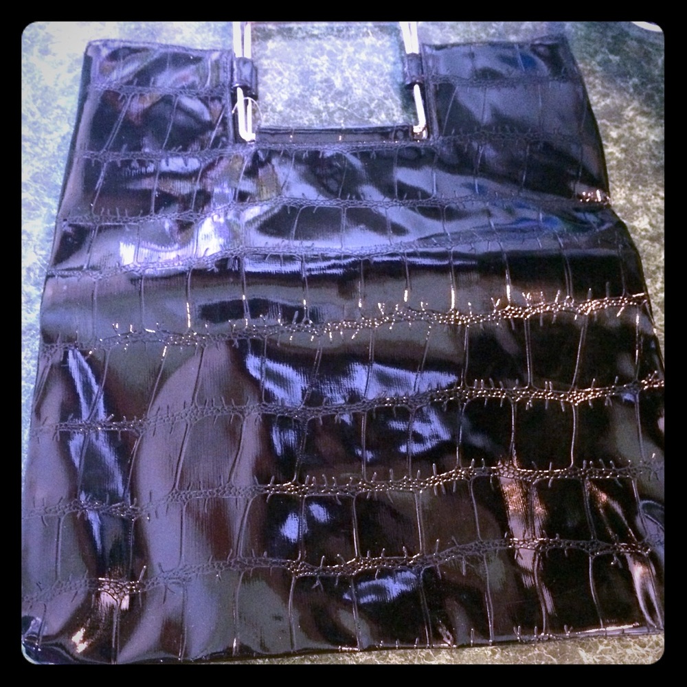💞Black textured purse